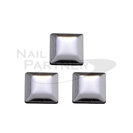 Crow Metal Parts Silver Studs Square 2×2mm