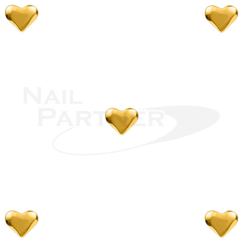 Crow Metal Parts Studs Heart Gold 3×3mm