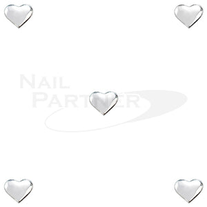 Crow Metal Parts Studs Heart Silver 3×3mm