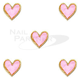 Crow Nail Art Parts Simple Heart Pink 10 capsules