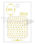 Clou Alphabet cursive Gold