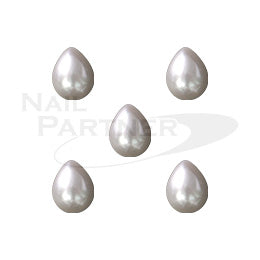 Capri Pearl White Drop 8 × 10mm 10pcs