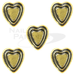 Clou Vintage Heart Gold 5pcs
