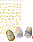 Clou Alphabet cursive Gold